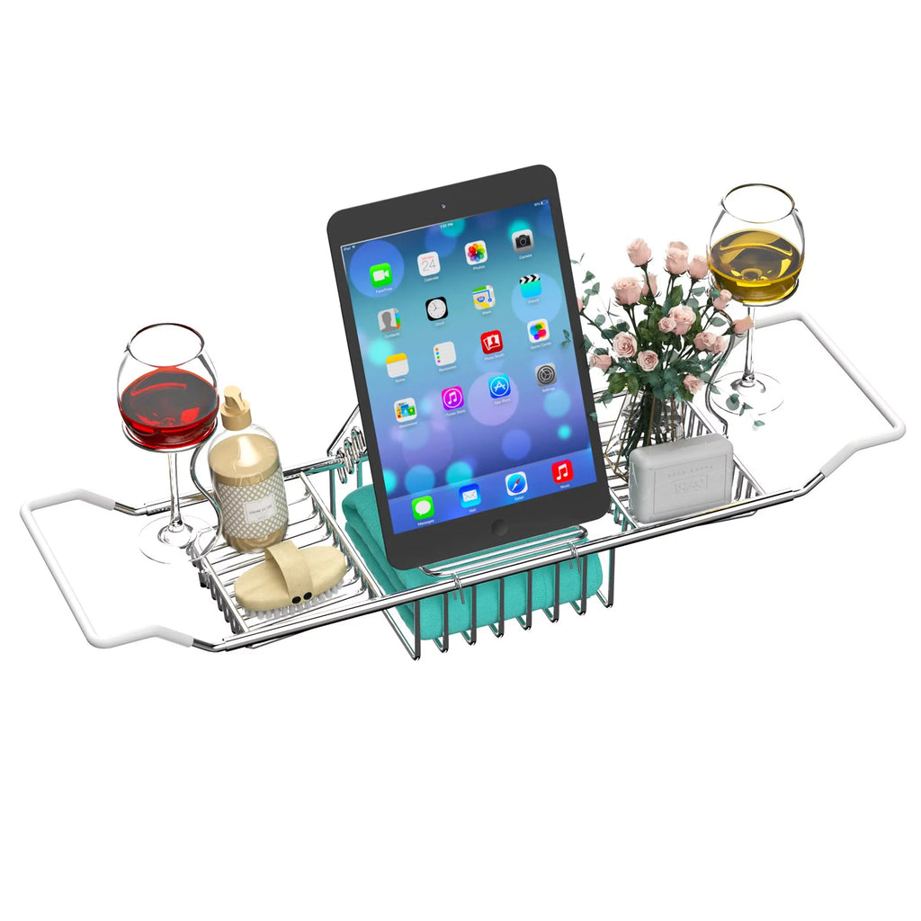 Stainless Steel Bathtub Caddy Tray with Extending Sides C2240