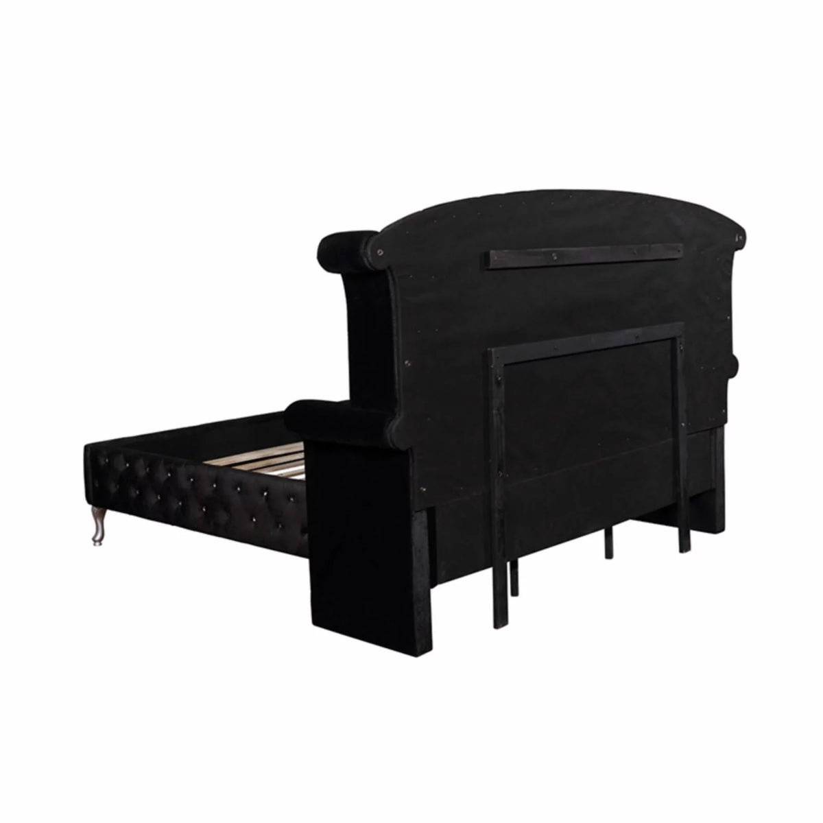 Gray Tufted Velvet Upholstered King Bed C950