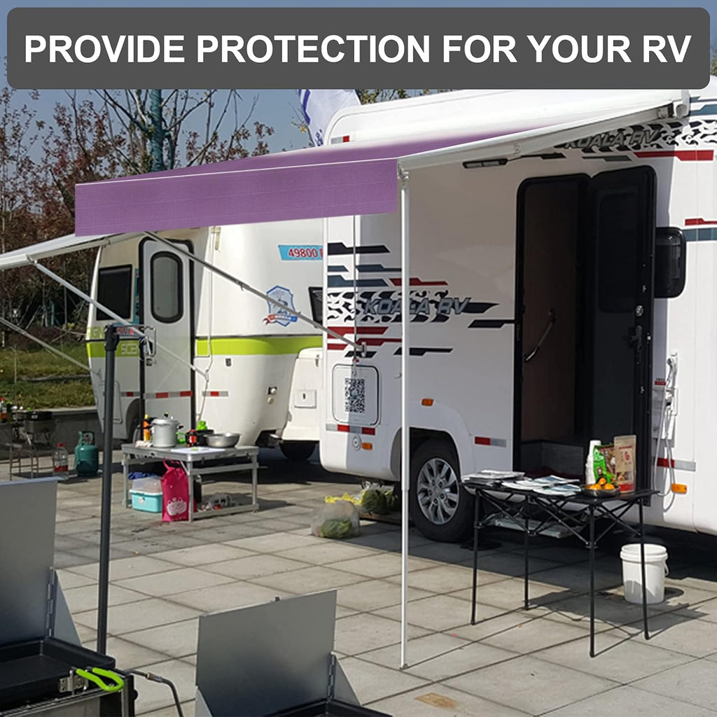 Waterproof Vinyl RV Awning Fabric Replacement Shade Screen - 15' H3502