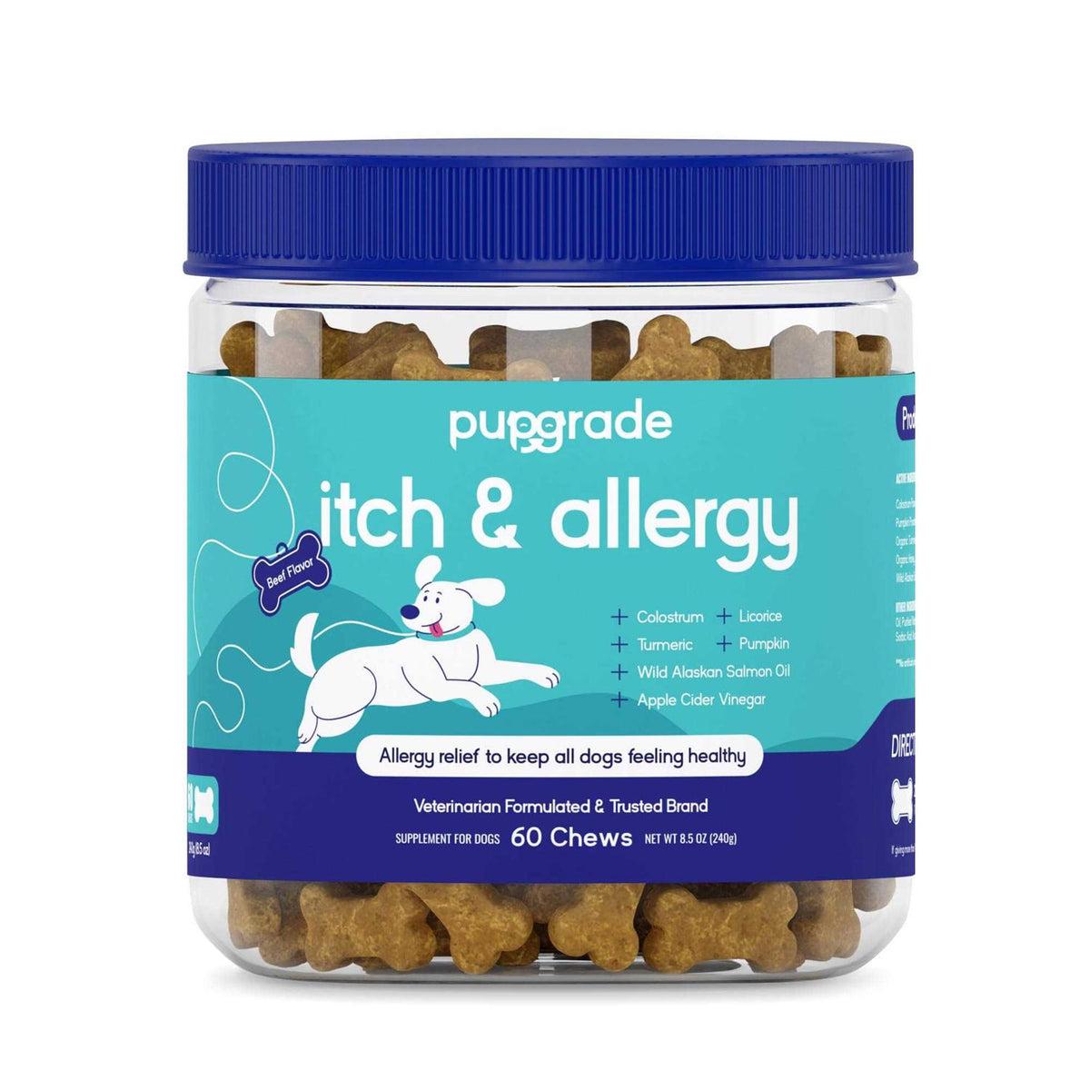 Itch & Allergy Chew Supplement for Dogs with Alaskan Salmon Fish Oil X578759