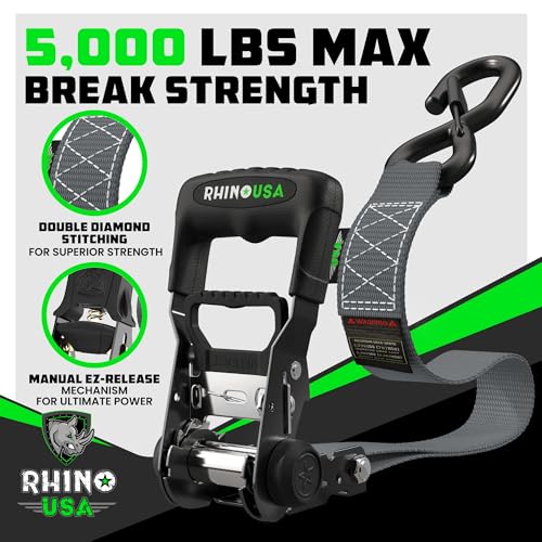 Heavy Duty Ratchet Straps 4-Pack Black X56714