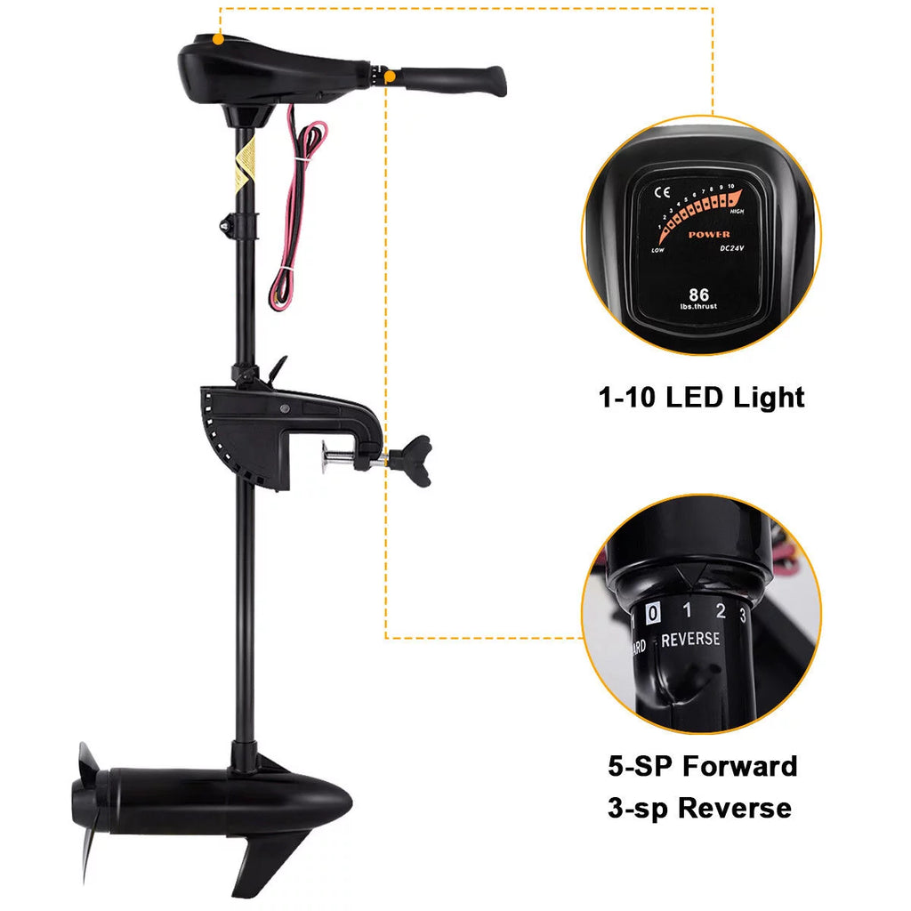 86lbs Freshwater Transom Mounted Trolling Motor 36 Shaft G17330