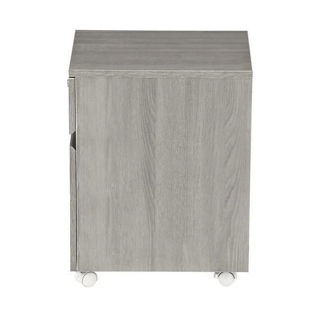 Grey Two Drawer Vertical Filing Cabinet with Lock W40589