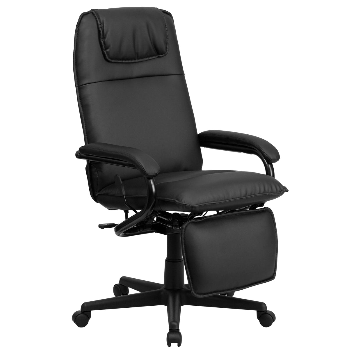 High Back Black LeatherSoft Executive Reclining Ergonomic Swivel Office Chair with Arms Y2363