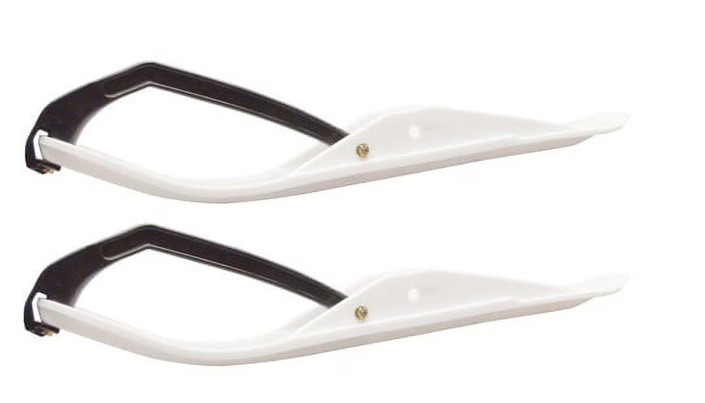 White Snowmobile Skis with Black Loops M770