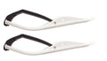 White Snowmobile Skis with Black Loops M770