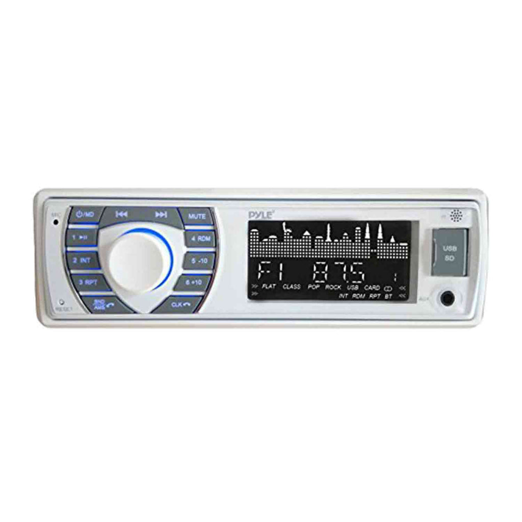 Marine Receiver Stereo with 2-Way 180W 6.5" Loud-SPKR (3-Pairs), Marine Antenna, 4-Chan Amplifier & 50' 16G SPKR Wire H574911