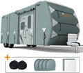 35'-38' Waterproof Breathable RV Cover with Straps & Tire Covers W54882