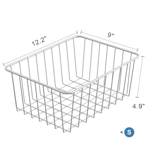 White 4 Pack Small Wire Freezer Baskets S1889
