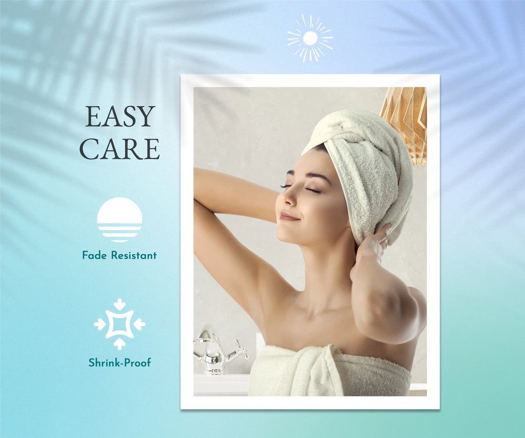 100% Cotton Bath Towel Set - 1 Bath Towel, 1 Hand Towel, 1 Wash Cloth (Ivory) I984