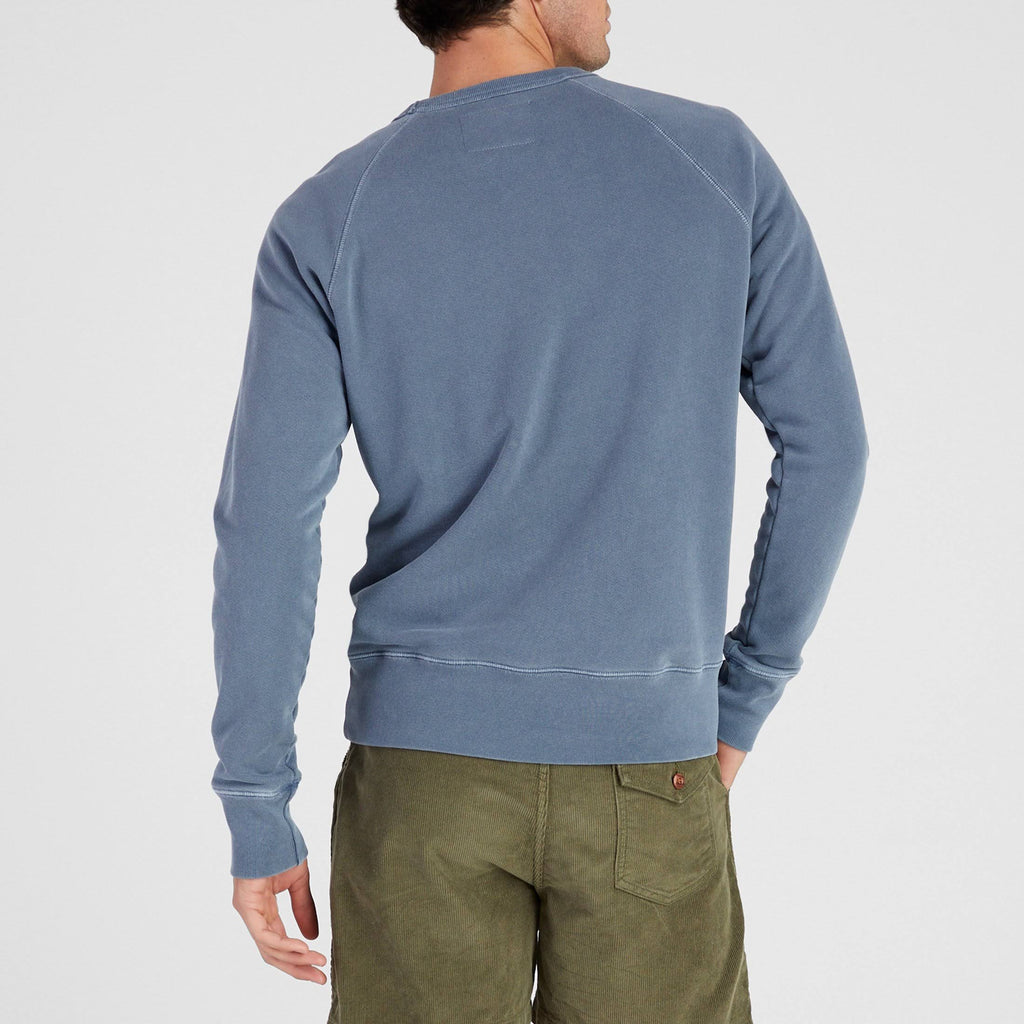 Indigo Garment Dyed Raglan Crew H602