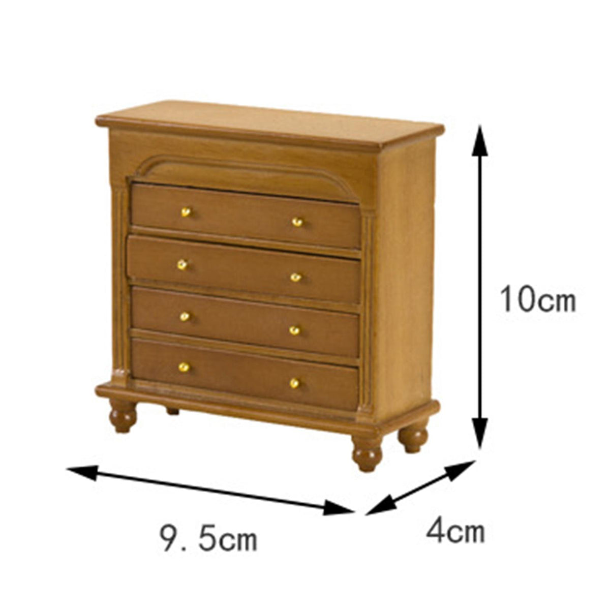 1/12 Scale Dollhouse Sideboard Miniature Cabinet Simulation Furniture Model walnut color V327