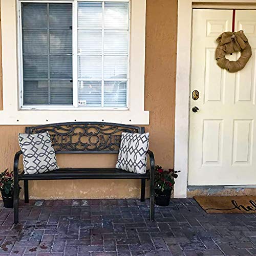 50" Steel Frame Patio Bench K851369