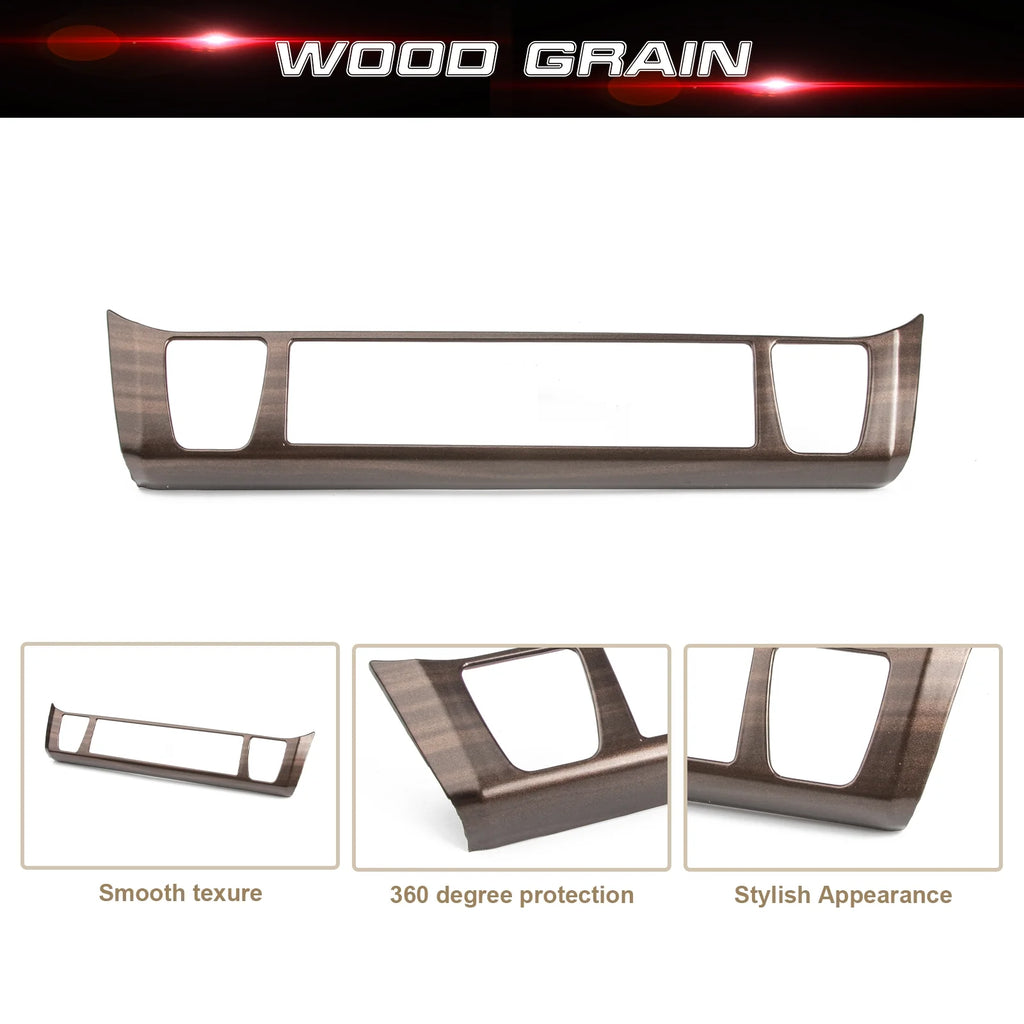 Center Console AC Climate Control Switch Panel Frame Cover Trim Wood Grain D1612
