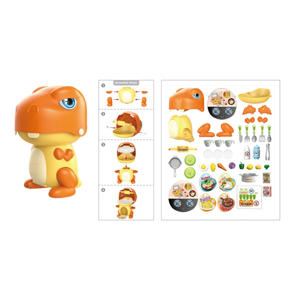 Play House Kitchen Set with Play Food for Toddlers I820688