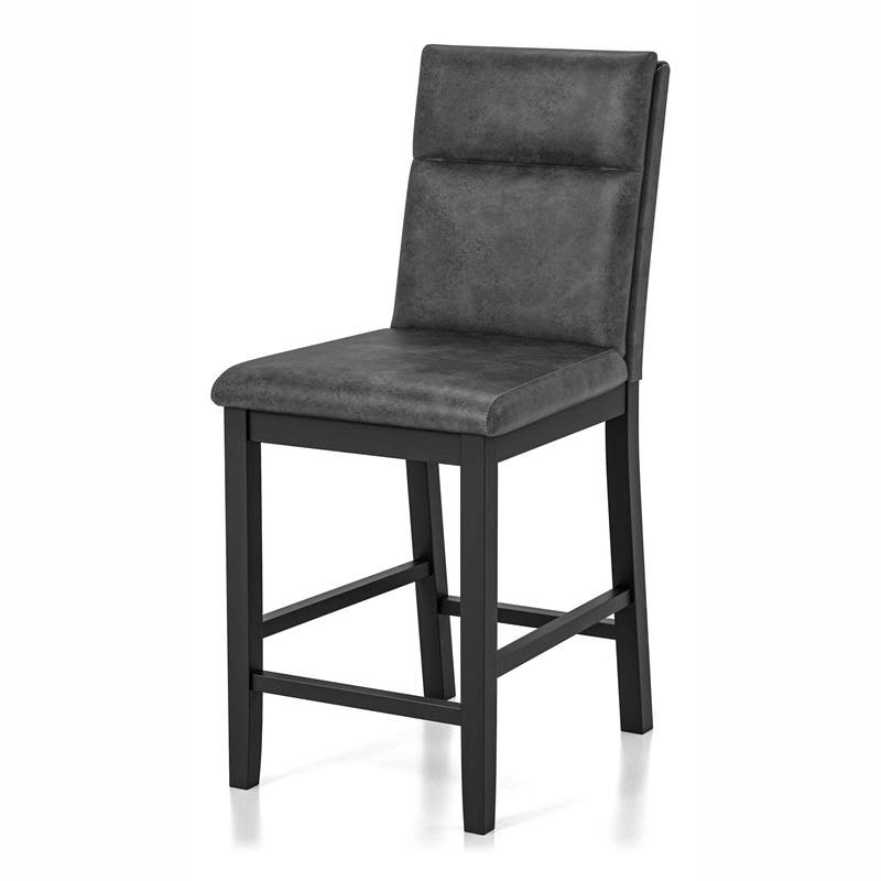 Gray Wood Counter Height Dining Chair (Set of 2) J363