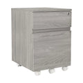 Grey Two Drawer Vertical Filing Cabinet with Lock W40589
