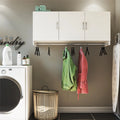 White 3 Door Wall Cabinet with Hanging Rod I1820