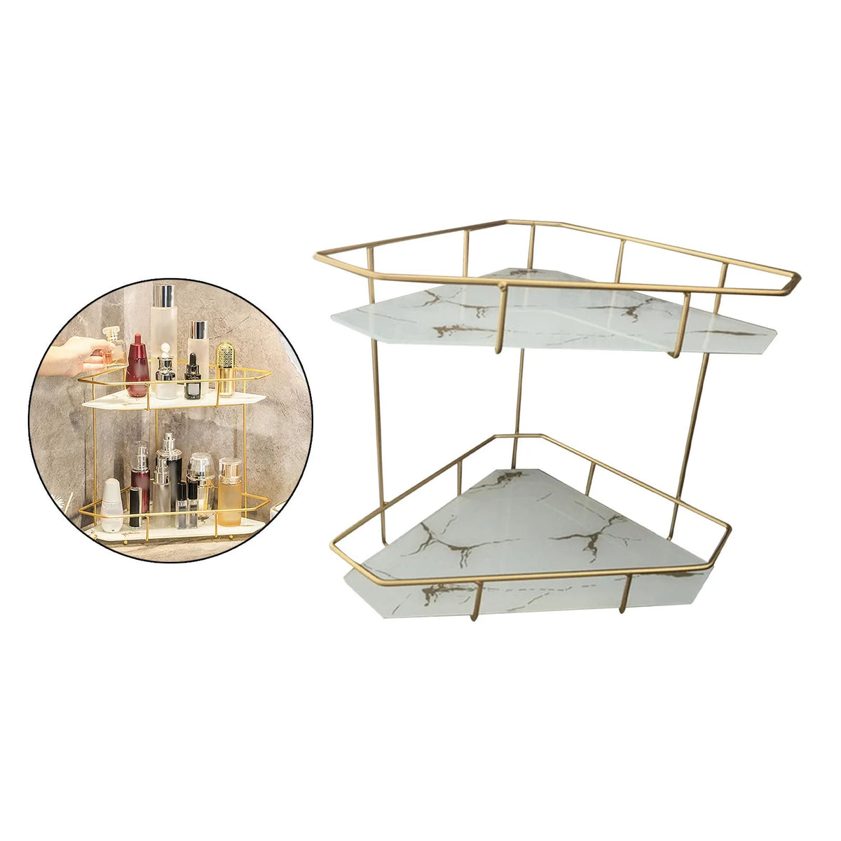 White Bottom Bathroom Storage Rack I7939