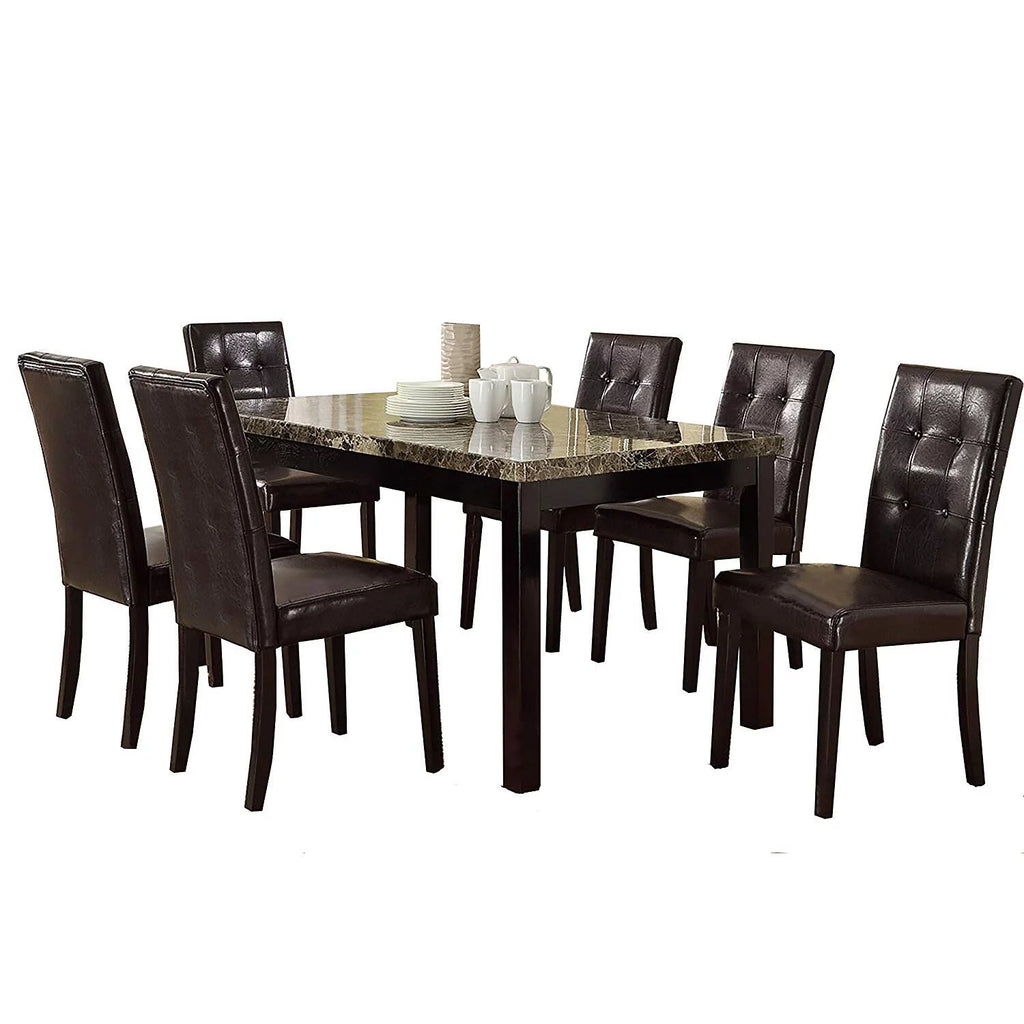 Faux Marble Pine Wood Dining Table L629104