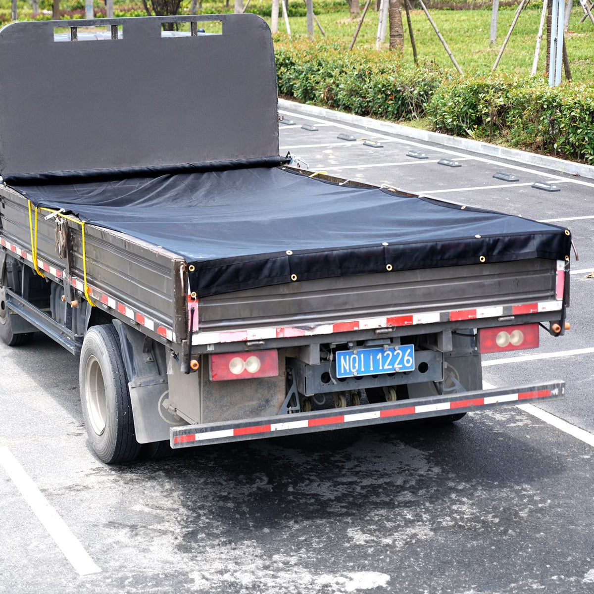 7 x 18 ft PVC 18oz Double Pockets Trailer Tarp E33945