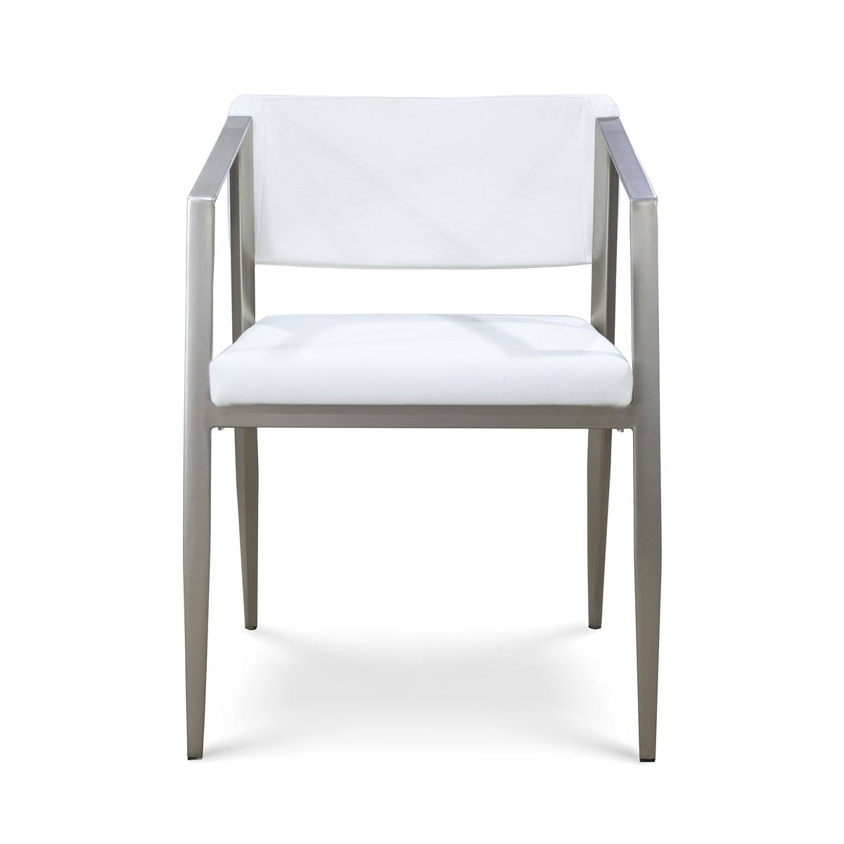 White/Stainless Steel Armchair Y3376