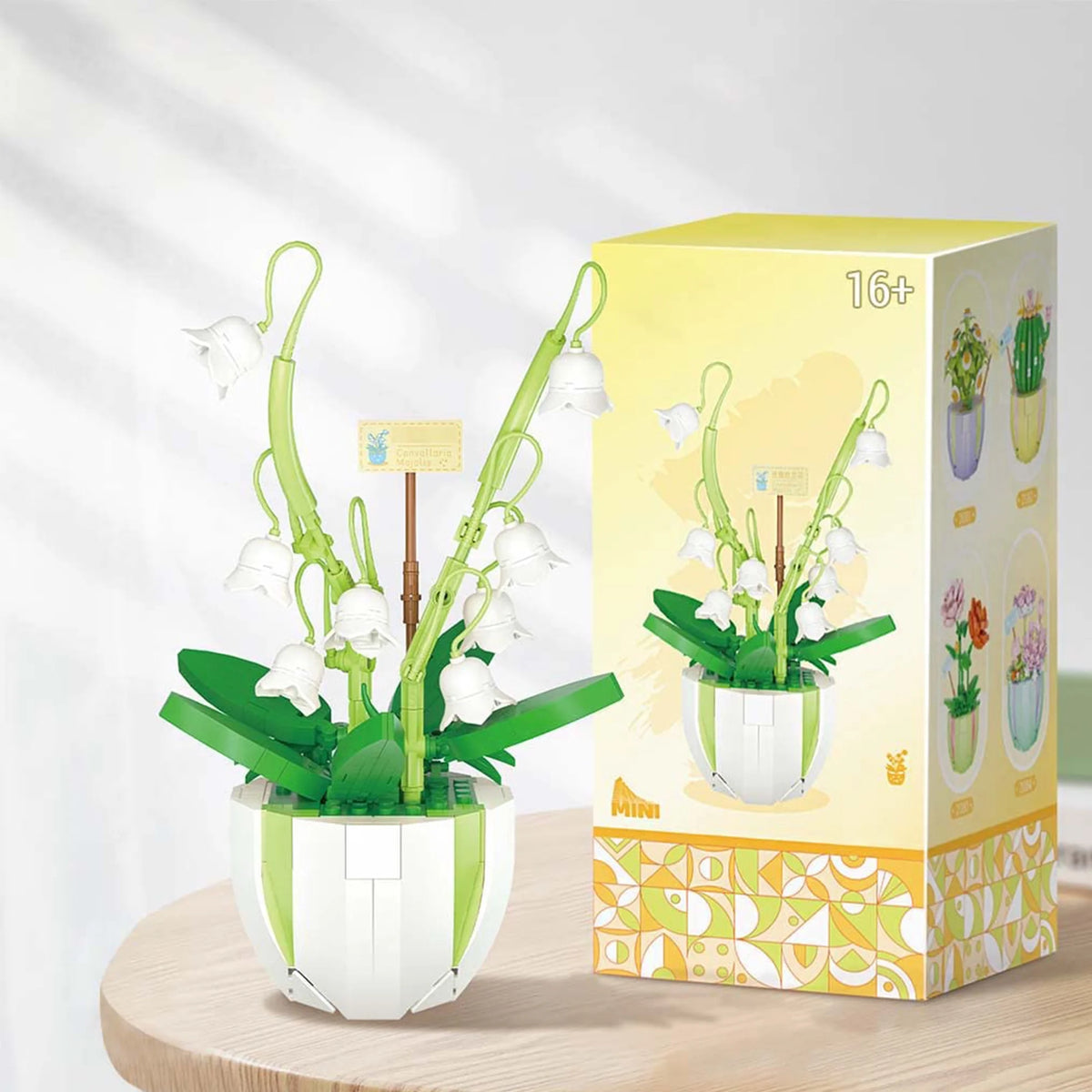 White Bell Orchid Bouquet Building Block Set V61741
