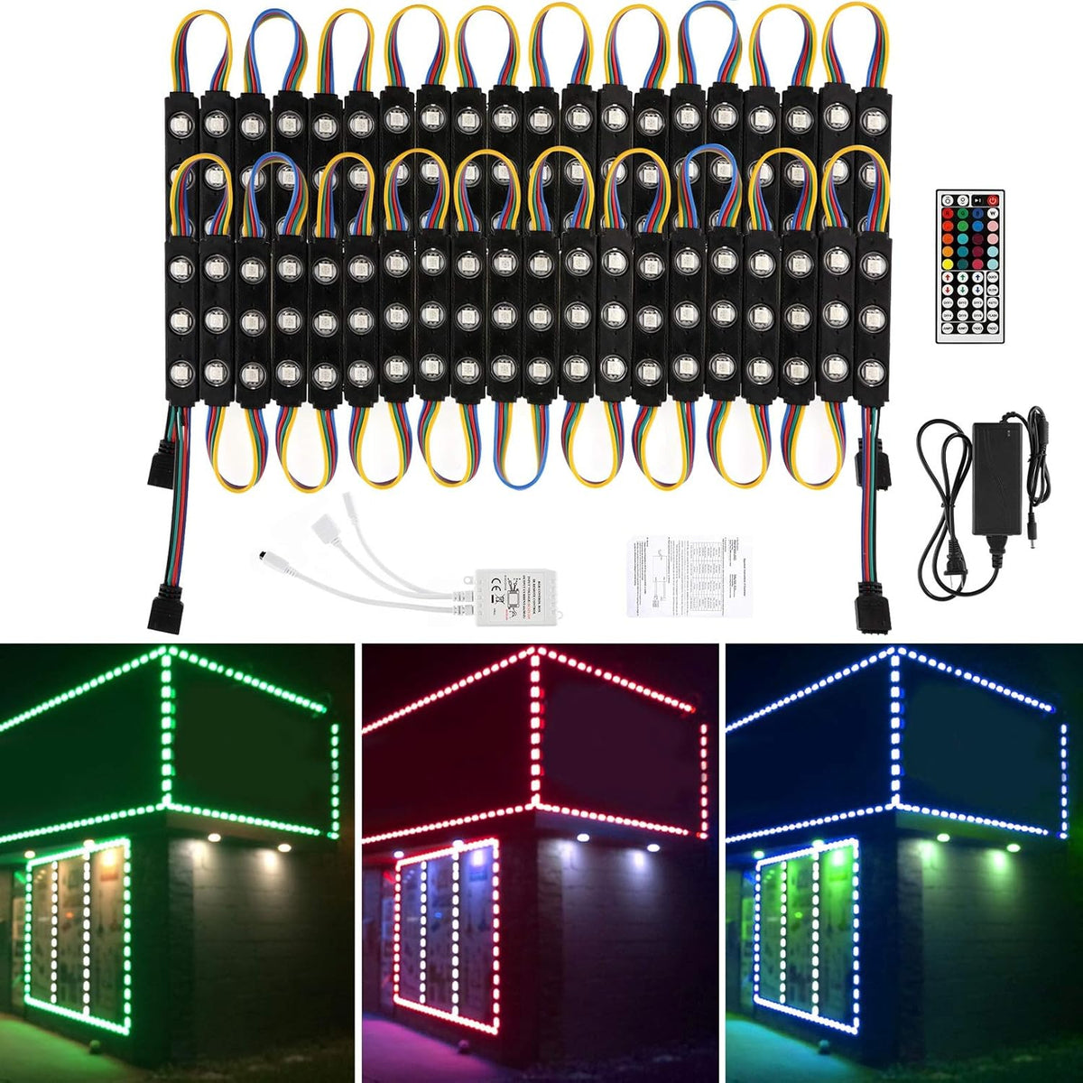 200PCS Daylight White 6500K 0.72W 12 Volt DC LED Modules Waterproof Pack of 2 A837