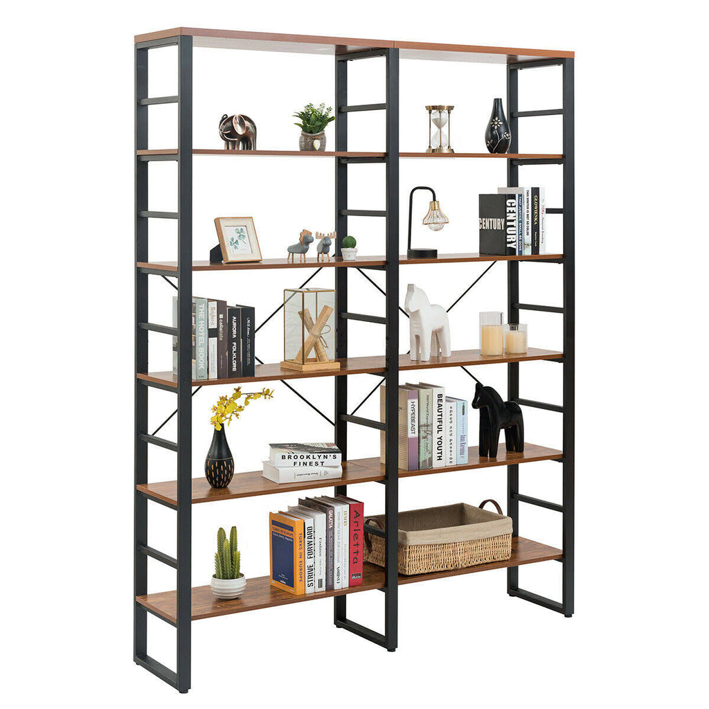 6-Shelf Bookcase Metal Storage Shelf D195887