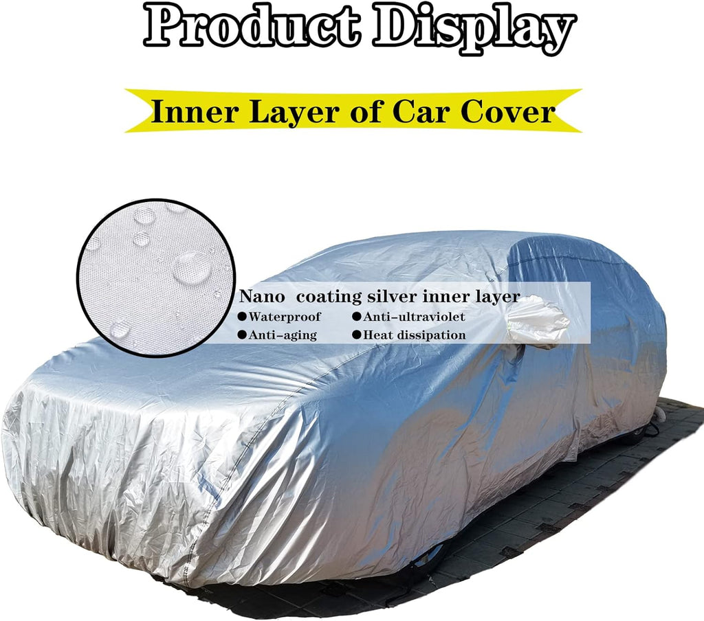 Black Full Car Cover 210D Oxford U30271