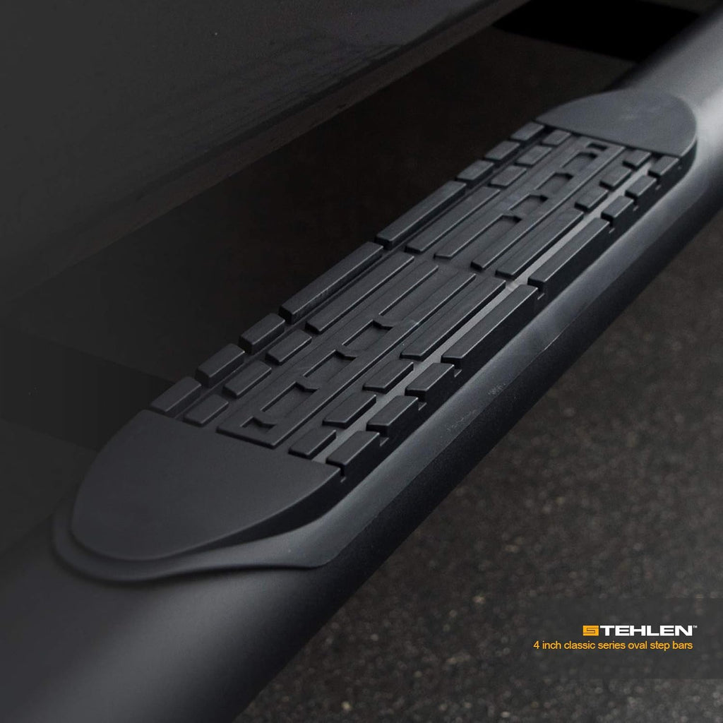 4 Oval Side Step Nerf Bars Matte Black A6834