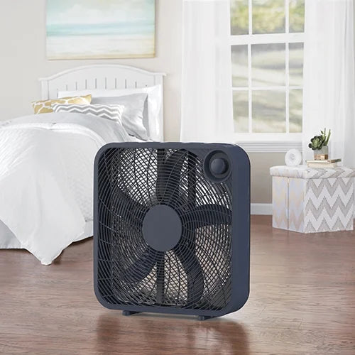 Black 3-Speed Portable Box Fan Y3025