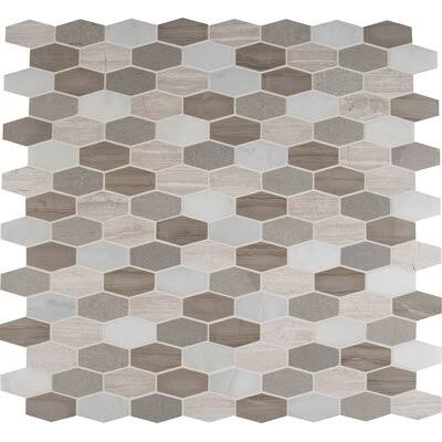 Elongated Marble Mosaic Tile W96964