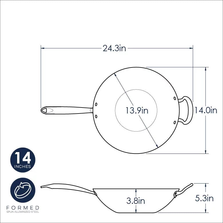 14" Metallic Wok S770971