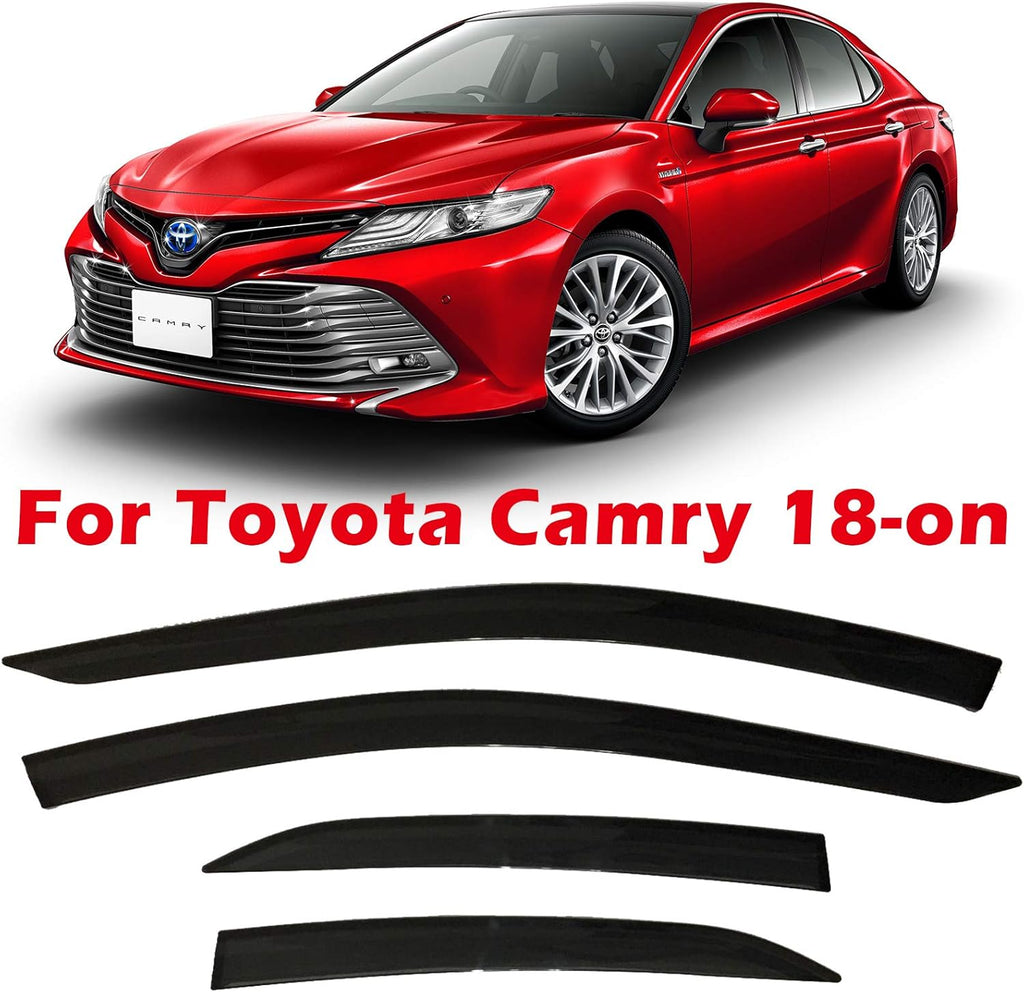Dark Tinted Tape-On Side Window Visor Deflectors Vent Rain Guards F52337