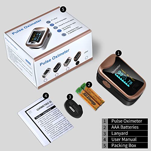 Pulse Oximeter Fingertip with Large OLED Digital Display B7725
