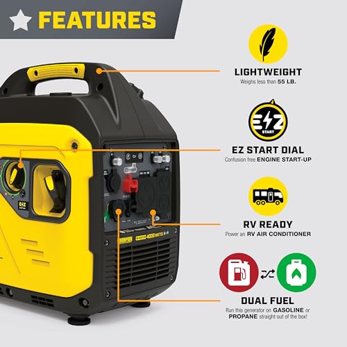 4000-Watt Dual Fuel Portable Inverter Generator I813074