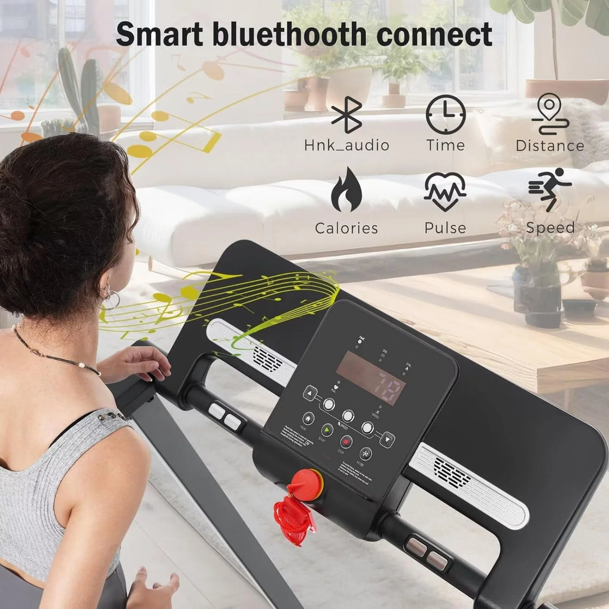 Folding Electric Treadmill with Bluetooth Speaker N327