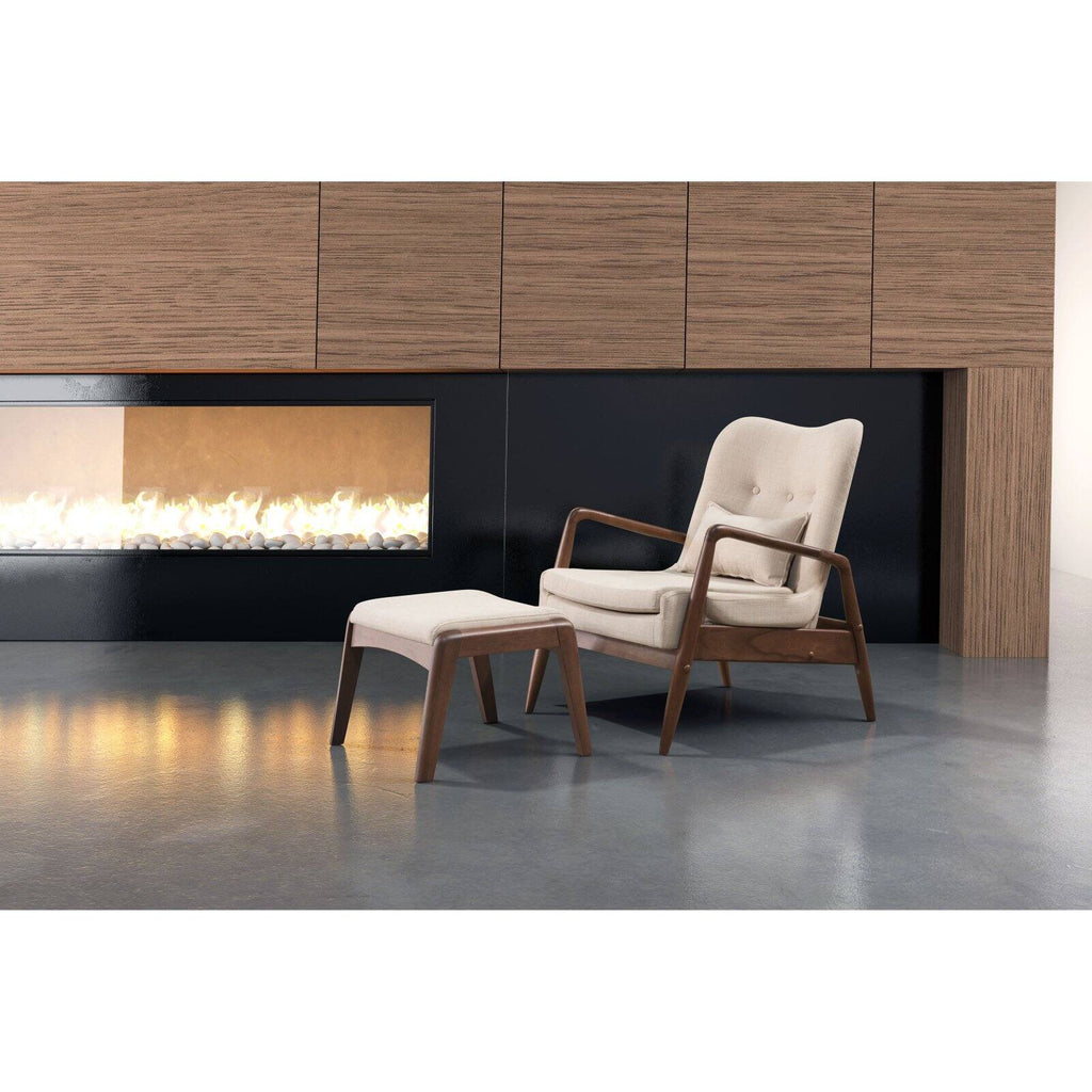 Black Lounge Chair and Ottoman G631