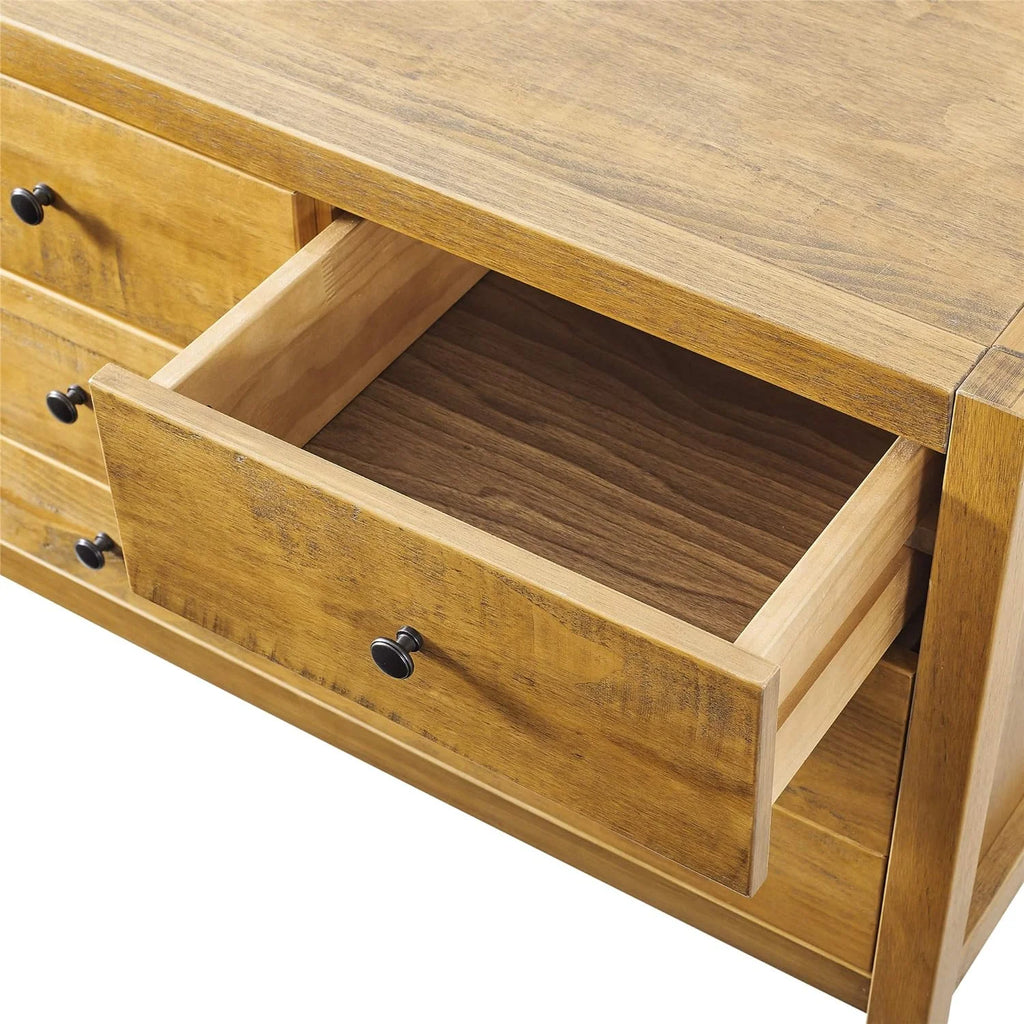 Rustic Wood 5-Drawer Dresser Y71344