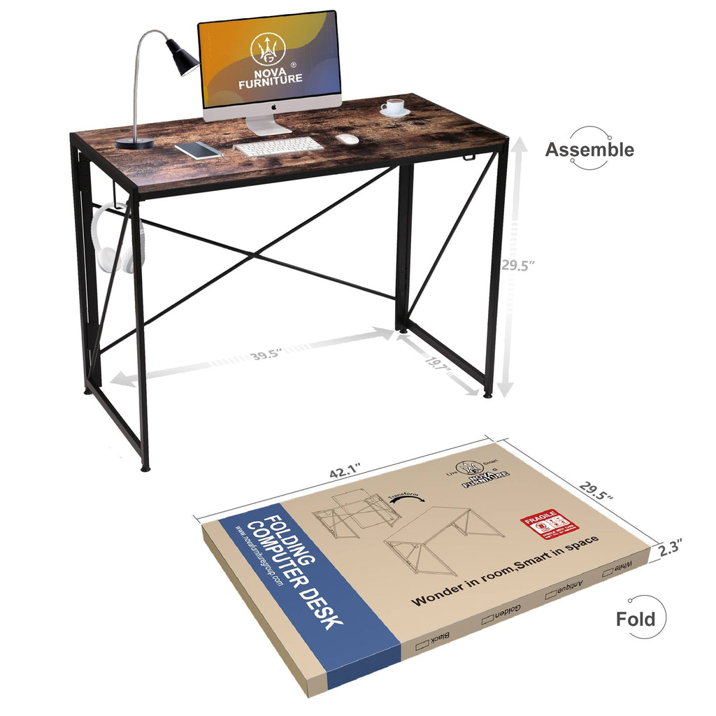 Rustic Folding Computer Desk Q789080