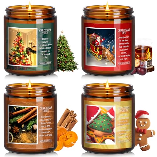 4 Pack Scented Soy Christmas Candle Set L8807