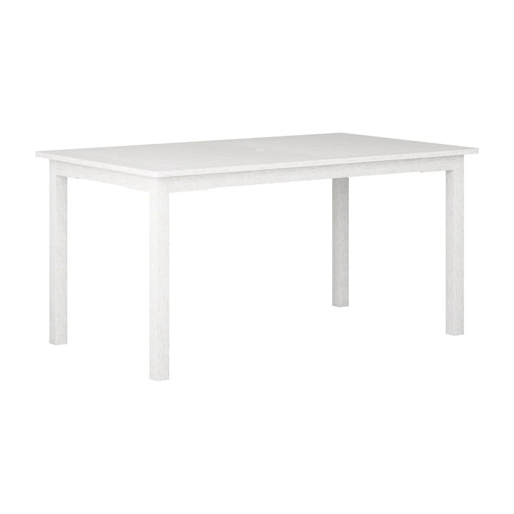 White Washed Wood 5pc Outdoor Dining Set S1824