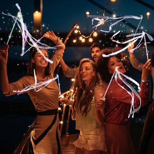 Light up Wedding Wands with Ribbons & Bells P3053