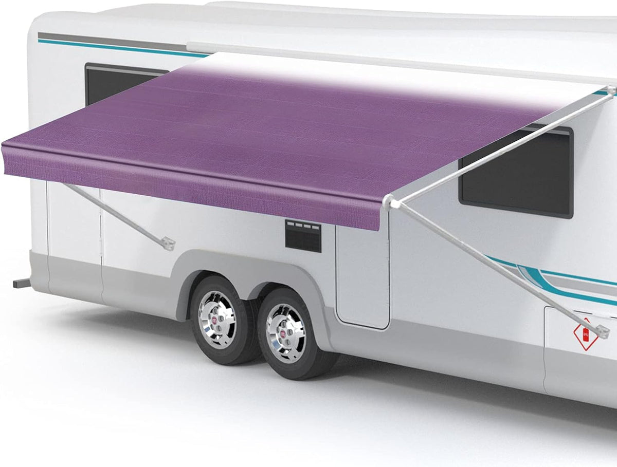 Waterproof Vinyl RV Awning Fabric Replacement Shade Screen - 15' H3502