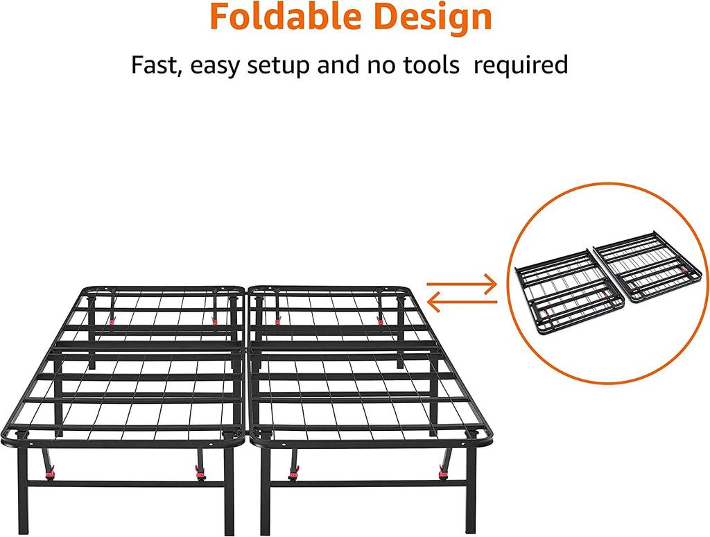 Black Queen Metal Platform Bed Frame Z759260