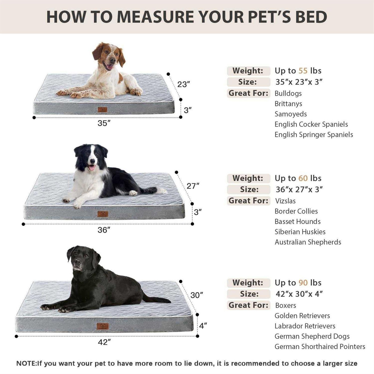 Orthopedic Waterproof Dog Bed with Removable Washable Cover B6656