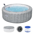 Large Round 7 Person Inflatable Hot Tub with Cover V530365