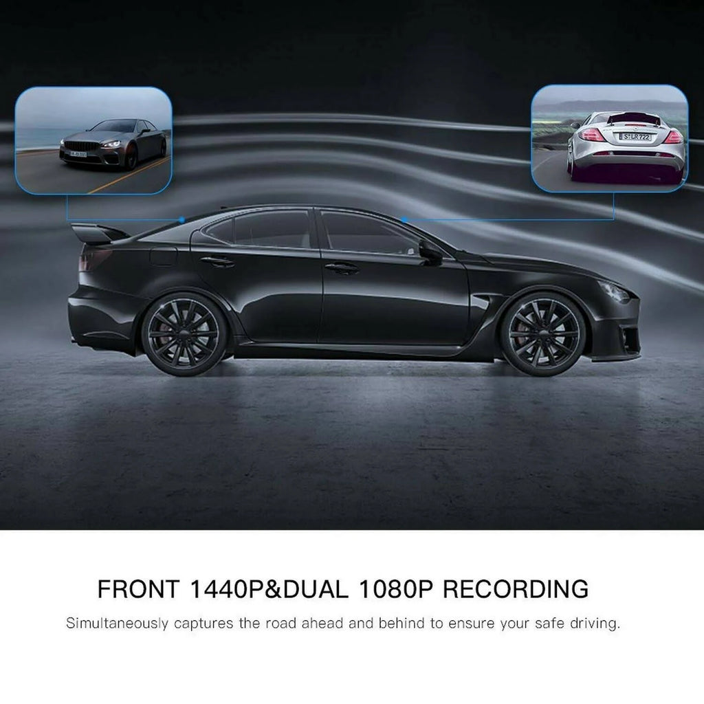 1440p Dual Dash Cam FHD Front and Rear Camera D41670