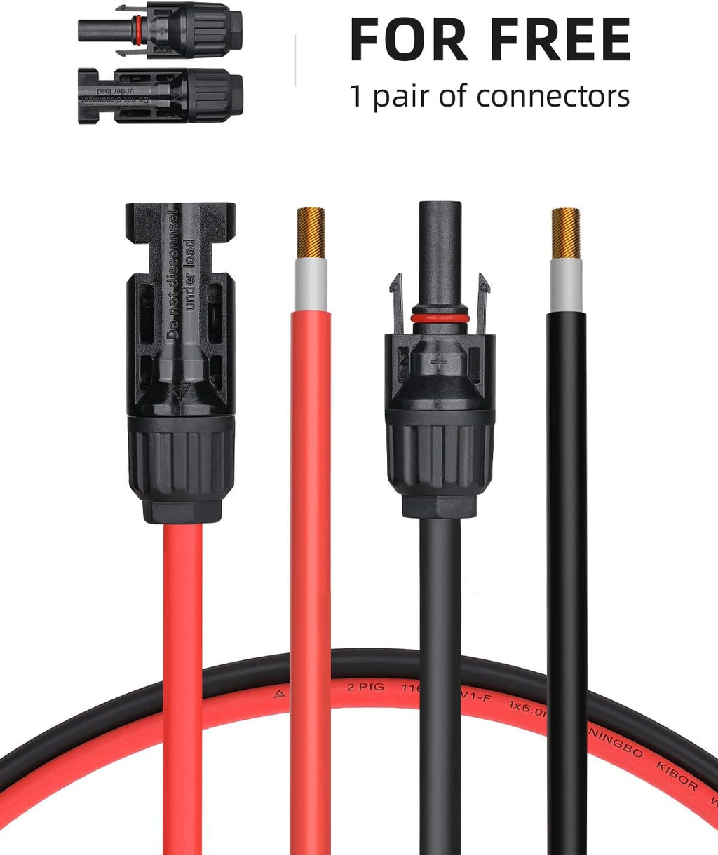 40 Feet 10AWG Solar Extension Cable with Connectors D549